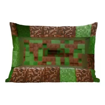 Уличная подушка MuchoWow - Игры - Блоки - Minecraft - Игры - Дети - 60x40 см - Устойчивость к атмосферным воздействиям - Подушки для отдыха - Чехлы для подушек - Декоративные чехлы для подушек - Декоративные чехлы для подушек, мультиколор
