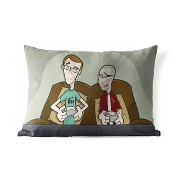 Уличная подушка MuchoWow - Игры - Мужчины - Диван - 50x30 см - Защита от атмосферных воздействий - Подушка для отдыха - Чехол на подушку - Хлопчатобумажная ткань - Декоративные наволочки, мультиколор