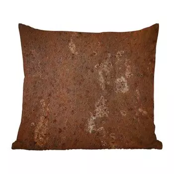 Уличная подушка MuchoWow - Коричневый - Оранжевый - Абстракция - Винтаж - Ржавчина - Узор - 40x40 см - Устойчивость к атмосферным воздействиям - Подушка для отдыха - Чехол на подушку - Хлопчатобумажная ткань - Декоративные наволочки, мультиколор