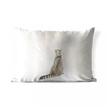 Уличная подушка MuchoWow - Кошка - Домашние животные - Мех - 60x40 см - Устойчивость к атмосферным воздействиям - Подушка для отдыха - Чехлы для подушек - Декоративные чехлы для подушек - Декоративные чехлы для подушек, мультиколор
