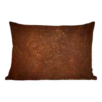 Уличная подушка MuchoWow - Кожа - Текстура - Коричневый - Оранжевый - 60x40 см - Устойчивость к атмосферным воздействиям - Подушка для отдыха - Чехлы для подушек - Декоративные чехлы для подушек - Декоративные чехлы для подушек, мультиколор