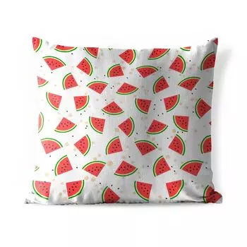 Уличная подушка MuchoWow - Лето - Арбуз - Розовый - 60x60 см - Устойчивость к атмосферным воздействиям - Подушка для отдыха - Чехлы для подушек - Декоративные чехлы для подушек - Декоративные чехлы для подушек, мультиколор