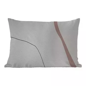 Уличная подушка MuchoWow - Линия - Пастель - Дизайн - 60x40 см - Устойчивость к атмосферным воздействиям - Подушка для отдыха - Чехлы для подушек - Декоративные чехлы для подушек - Декоративные чехлы для подушек, мультиколор