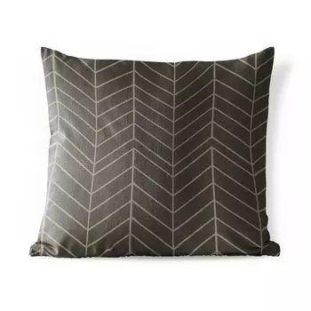 Уличная подушка MuchoWow — Линия — Серый — Узор — 50x50 см — Устойчивость к атмосферным воздействиям — Подушка для отдыха — Чехол на подушку — Хлопчатобумажная ткань — Декоративные наволочки, мультиколор