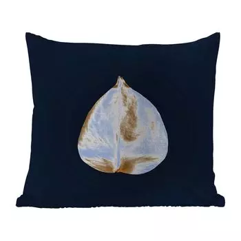 Уличная подушка MuchoWow - Листья - Черный и золотой - Черный - Золотой - Роскошь - 40x40 см - Устойчивость к атмосферным воздействиям - Подушка для отдыха - Чехол на подушку - Хлопчатобумажная ткань - Декоративные наволочки, мультиколор