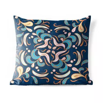 Уличная подушка MuchoWow - Листья - Цвета - Узоры - 60x60 см - Устойчивость к атмосферным воздействиям - Подушки для отдыха - Чехлы для подушек - Декоративные чехлы для подушек - Декоративные чехлы для подушек, мультиколор