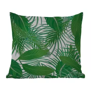 Уличная подушка MuchoWow - Листья - Узор - Тропический - 40x40 см - Устойчивость к атмосферным воздействиям - Подушка для отдыха - Чехол на подушку - Хлопчатобумажная ткань - Декоративные наволочки, мультиколор