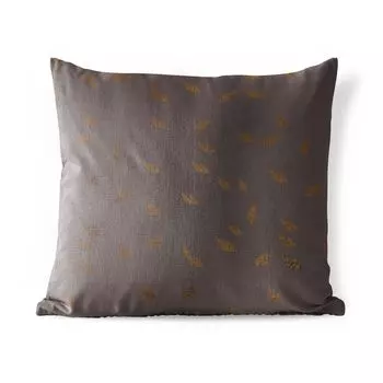 Уличная подушка MuchoWow - Лист - Узор - Коричневый - 50x50 см - Устойчивость к атмосферным воздействиям - Подушка для отдыха - Чехол на подушку - Хлопчатобумажная ткань - Декоративные чехлы на подушки, мультиколор