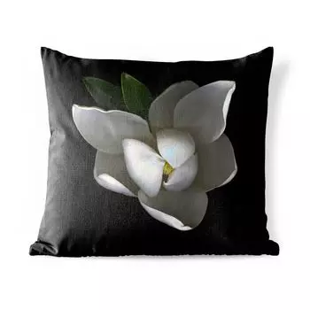 Уличная подушка MuchoWow - Магнолия - Макро - Цветы - 50x50 см - Устойчивость к атмосферным воздействиям - Подушка для отдыха - Чехол на подушку - Хлопчатобумажная ткань - Декоративные наволочки, мультиколор