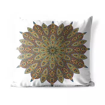 Уличная подушка MuchoWow - Мандала в форме листа - 45x45 см - Устойчивость к атмосферным воздействиям - Подушка для отдыха - Чехлы для подушек - Декоративные чехлы для подушек - Декоративные чехлы для подушек, мультиколор