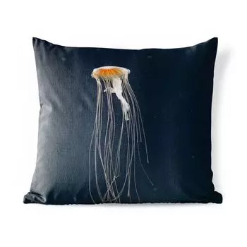 Уличная подушка MuchoWow - Медуза - Оранжевый - Море - 45x45 см - Устойчивость к атмосферным воздействиям - Подушка для отдыха - Чехлы для подушек - Декоративные чехлы для подушек - Декоративные чехлы для подушек, мультиколор