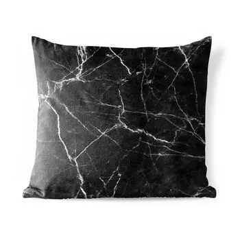 Уличная подушка MuchoWow - Мрамор - Черный - Белый - Текстура - 45x45 см - Устойчивость к атмосферным воздействиям - Подушка для отдыха - Чехлы для подушек - Декоративные чехлы для подушек - Декоративные чехлы для подушек, мультиколор
