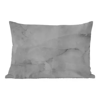 Уличная подушка MuchoWow - Мрамор - Камень - Белый - Серый - Имитация мрамора - 60x40 см - Устойчивость к атмосферным воздействиям - Подушка для отдыха - Чехлы для подушек - Декоративные чехлы для подушек - Декоративные чехлы для подушек, мульти...