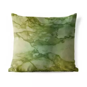 Уличная подушка MuchoWow - Мрамор - Лайм - Зеленый - 50x50 см - Устойчивость к атмосферным воздействиям - Подушка для отдыха - Чехол на подушку - Хлопчатобумажная ткань - Декоративные чехлы на подушки, мультиколор