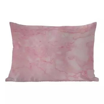 Уличная подушка MuchoWow - Мрамор - Розовый - Текстура - Шикарный - 50x30 см - Устойчивость к атмосферным воздействиям - Подушка для отдыха - Чехол на подушку - Хлопчатобумажная ткань - Декоративные наволочки, мультиколор