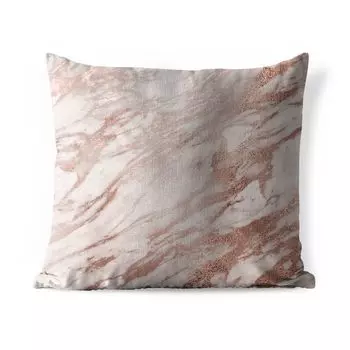 Уличная подушка MuchoWow - Мрамор - Розовый - Золото - Розовый - 60x60 см - Устойчивость к атмосферным воздействиям - Подушка для отдыха - Чехлы для подушек - Декоративные чехлы для подушек - Декоративные чехлы для подушек, мультиколор