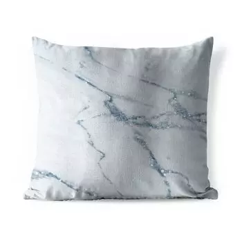 Уличная подушка MuchoWow - Мрамор - Синий - Известняк - 45x45 см - Устойчивость к атмосферным воздействиям - Подушка для отдыха - Чехлы для подушек - Декоративные чехлы для подушек - Декоративные чехлы для подушек, мультиколор