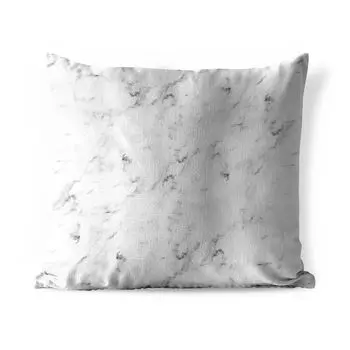 Уличная подушка MuchoWow - Мрамор - Текстура - Черный - Белый - 50x50 см - Устойчивость к атмосферным воздействиям - Подушка для отдыха - Чехол на подушку - Хлопчатобумажная ткань - Декоративные чехлы на подушки, мультиколор