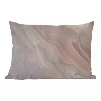 Уличная подушка MuchoWow - Мрамор - Узор - Пастель - Абстракция - Под мрамор - Роскошь - 50x30 см - Устойчивость к атмосферным воздействиям - Подушка для отдыха - Чехол на подушку - Хлопчатобумажная ткань - Декоративные наволочки, мультиколор