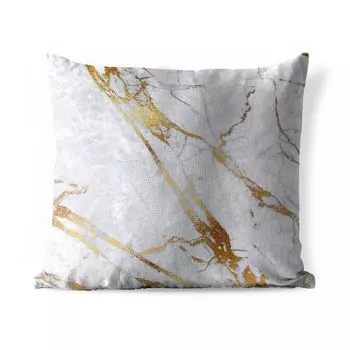Уличная подушка MuchoWow - Мрамор - Узор - Золото - 40x40 см - Устойчивость к атмосферным воздействиям - Подушка для отдыха - Чехол на подушку - Хлопчатобумажная ткань - Декоративные наволочки, мультиколор