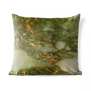 Уличная подушка MuchoWow - Мрамор - Узор - Золото - 45x45 см - Устойчивость к атмосферным воздействиям - Подушка для отдыха - Чехлы для подушек - Декоративные чехлы для подушек - Декоративные чехлы для подушек, мультиколор