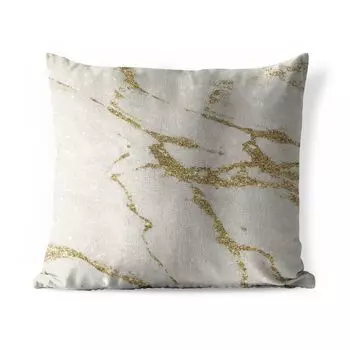 Уличная подушка MuchoWow - Мрамор - Узор - Золото - 60x60 см - Устойчивость к атмосферным воздействиям - Подушка для отдыха - Чехлы для подушек - Декоративные чехлы для подушек - Декоративные чехлы для подушек, мультиколор