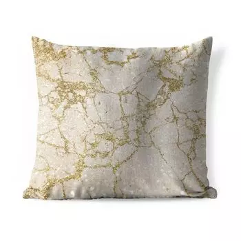Уличная подушка MuchoWow - Мрамор - Золото - Блеск - 40x40 см - Устойчивость к атмосферным воздействиям - Подушка для отдыха - Чехол на подушку - Хлопчатобумажная ткань - Декоративные чехлы на подушки, мультиколор
