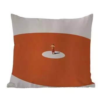 Уличная подушка MuchoWow - Мужчина - Винтаж - Круг - 60x60 см - Устойчивость к атмосферным воздействиям - Подушка для отдыха - Чехлы для подушек - Декоративные чехлы для подушек - Декоративные чехлы для подушек, мультиколор