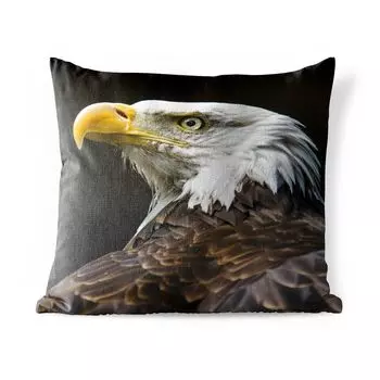 Уличная подушка MuchoWow - Орел - Птица - Желтый - 45x45 см - Устойчивость к атмосферным воздействиям - Подушка для отдыха - Чехлы для подушек - Декоративные чехлы для подушек - Декоративные чехлы для подушек, мультиколор