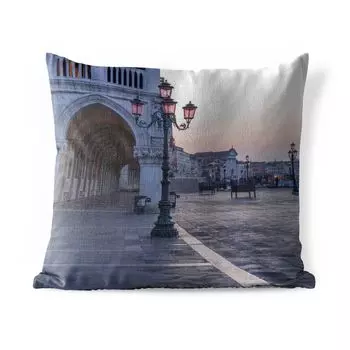 Уличная подушка MuchoWow - Площадь Святого Марка - 45x45 см - Устойчивость к атмосферным воздействиям - Подушка для отдыха - Чехлы для подушек - Декоративные чехлы для подушек - Декоративные чехлы для подушек, мультиколор