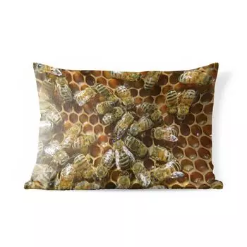 Уличная подушка MuchoWow - По ячейкам - 60x40 см - Устойчивость к атмосферным воздействиям - Подушка для отдыха - Чехлы для подушек - Декоративные чехлы для подушек - Декоративные чехлы для подушек, мультиколор