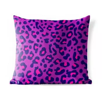 Уличная подушка MuchoWow - Принт пантеры - Фиолетовый - Розовый - 45x45 см - Устойчивость к атмосферным воздействиям - Подушка для отдыха - Чехлы для подушек - Декоративные чехлы для подушек - Декоративные чехлы для подушек, мультиколор