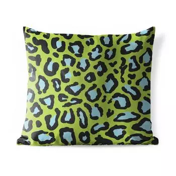 Уличная подушка MuchoWow - Принт пантеры - Зеленый - Синий - 60x60 см - Устойчивость к атмосферным воздействиям - Подушка для отдыха - Чехлы для подушек - Декоративные чехлы для подушек - Декоративные чехлы для подушек, мультиколор