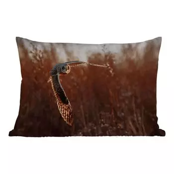 Уличная подушка MuchoWow - Птица - Сова - Закат - Природа - 60x40 см - Устойчивость к атмосферным воздействиям - Подушка для отдыха - Чехлы для подушек - Декоративные чехлы для подушек - Декоративные чехлы для подушек, мультиколор