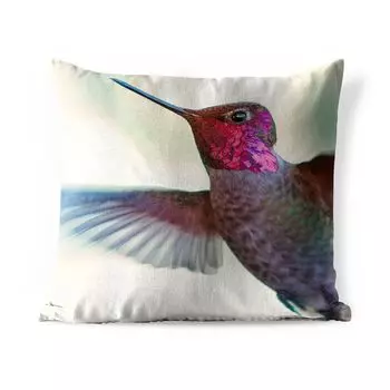 Уличная подушка MuchoWow - Птицы - Колибри - Розовый - 60x60 см - Устойчивость к атмосферным воздействиям - Подушка для отдыха - Чехлы для подушек - Декоративные чехлы для подушек - Декоративные чехлы для подушек, мультиколор