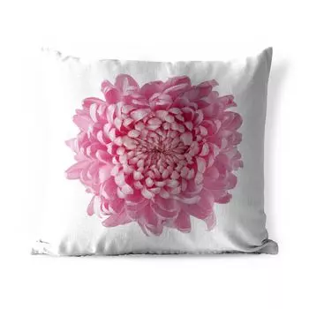 Уличная подушка MuchoWow — Розовая хризантема — 40x40 см — Устойчивость к атмосферным воздействиям — Подушка для отдыха — Чехол на подушку — Хлопчатобумажная ткань — Декоративные наволочки, мультиколор