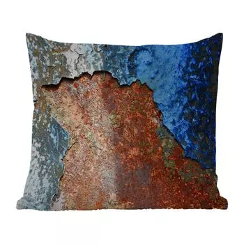 Уличная подушка MuchoWow - Ржавчина - Светлый - Черный - 50x50 см - Устойчивость к атмосферным воздействиям - Подушка для отдыха - Чехол на подушку - Хлопчатобумажная ткань - Декоративные наволочки, мультиколор