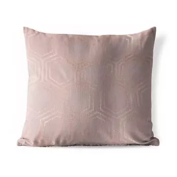 Уличная подушка MuchoWow - Шестиугольник - Розовый - Узор - 40x40 см - Устойчивость к атмосферным воздействиям - Подушка для отдыха - Чехол на подушку - Хлопчатобумажная ткань - Декоративные чехлы на подушки, мультиколор