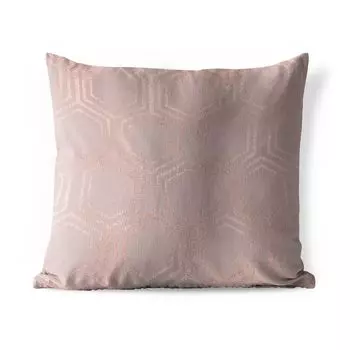 Уличная подушка MuchoWow - Шестиугольник - Узор - Розовый - 45x45 см - Устойчивость к атмосферным воздействиям - Подушка для отдыха - Чехлы для подушек - Декоративные чехлы для подушек - Декоративные чехлы для подушек, мультиколор