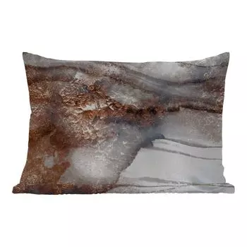 Уличная подушка MuchoWow - Шторм - Золото - Абстракция - 60x40 см - Устойчивость к атмосферным воздействиям - Подушка для отдыха - Чехлы для подушек - Декоративные чехлы для подушек - Декоративные чехлы для подушек, мультиколор