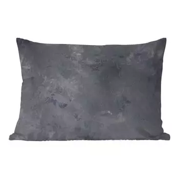 Уличная подушка MuchoWow - Сланец - Бетон - Ретро - Структуры - Серый - Деревенский - 50x30 см - Устойчивость к атмосферным воздействиям - Подушка для отдыха - Чехол на подушку - Хлопчатобумажная ткань - Декоративные наволочки, мультиколор