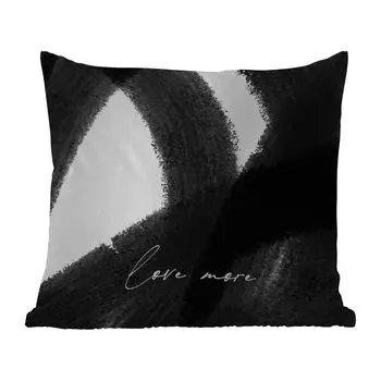 Уличная подушка MuchoWow - Текст - Аннотация - Люблю больше - Цитаты - 45x45 см - Устойчивость к атмосферным воздействиям - Подушка для отдыха - Чехлы для подушек - Декоративные чехлы для подушек - Декоративные чехлы для подушек, мультиколор