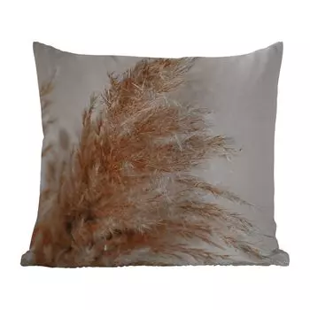 Уличная подушка MuchoWow - Трава - Растения - Природа - Пампасная трава - 60x60 см - Устойчивость к атмосферным воздействиям - Подушки для отдыха - Чехлы для подушек - Декоративные чехлы для подушек - Декоративные чехлы для подушек, мультиколор