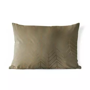 Уличная подушка MuchoWow - Узор - Линия - Золото - Зеленый - 50x30 см - Устойчивость к атмосферным воздействиям - Подушка для отдыха - Чехол на подушку - Хлопчатобумажная ткань - Декоративные наволочки, мультиколор