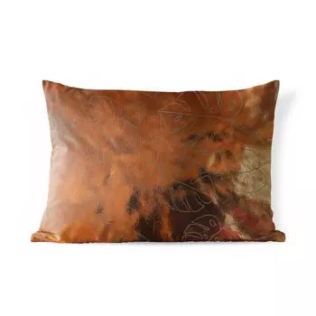 Уличная подушка MuchoWow - Узор - Роскошь - Листья - 60x40 см - Устойчивость к атмосферным воздействиям - Подушка для отдыха - Чехлы для подушек - Декоративные чехлы для подушек - Декоративные чехлы для подушек, мультиколор