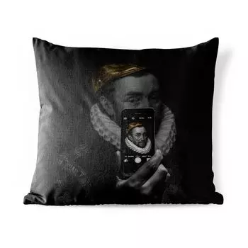 Уличная подушка MuchoWow - Вильгельм Оранский - Искусство - Телефон - 60x60 см - Устойчивость к атмосферным воздействиям - Подушка для отдыха - Чехлы для подушек - Декоративные чехлы для подушек - Декоративные чехлы для подушек, мультиколор
