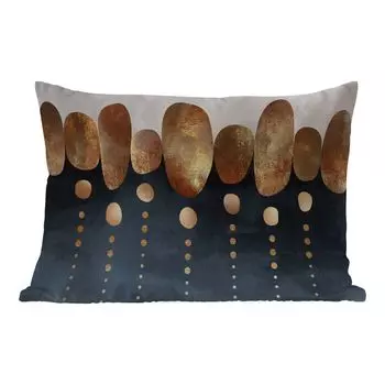 Уличная подушка MuchoWow - Золото - Абстракция - Роскошь - 50x30 см - Устойчивость к атмосферным воздействиям - Подушка для отдыха - Чехол на подушку - Хлопчатобумажная ткань - Декоративные наволочки, мультиколор