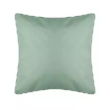 Уличная подушка с окантовкой (45 х 45 см) декоративная подушка "мятно-зеленый" садовая - молния - грязе- и водоотталкивающая - съемный чехол на подушку Bestlivings