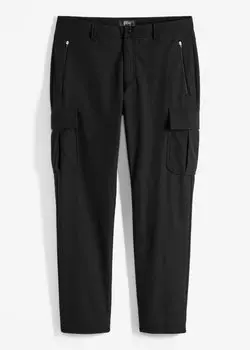 Уличные брюки из софтшелла с эластичным поясом стандартная посадка Bpc Bonprix Collection, черный