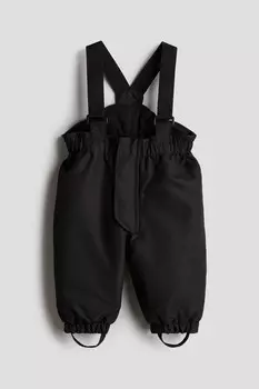 Уличные брюки на бретелях H&M, черный